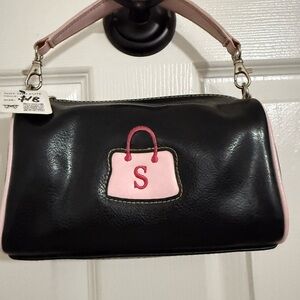 Stylish Black and Pink Handbag